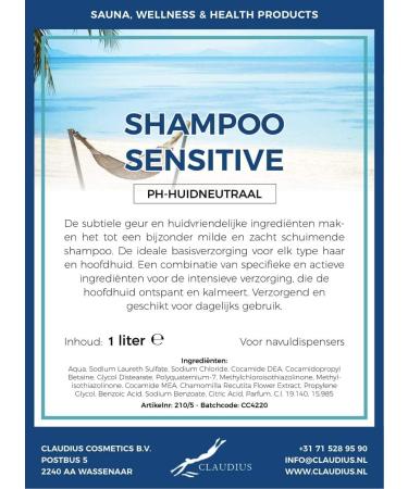 Claudius Shampoo Sensitive 3 x 1 liter met gratis pomp - Buy Online on GoSupps.com