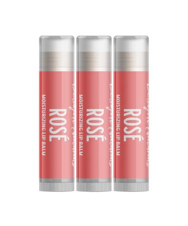 Delight Naturals Ros Wine Lip Balm - Set of Three 3 Pack