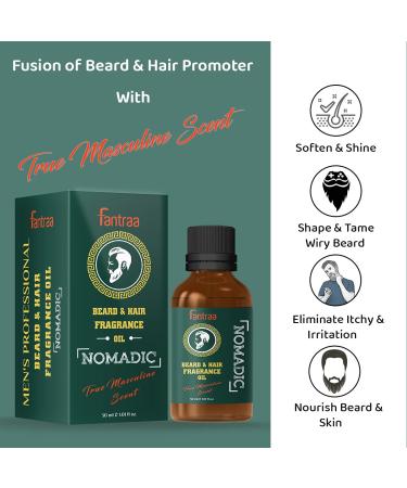Beard and Hair Fragrance Oil - 30 ml | Nomadic Scent for Men | International Shipping - Buy Online on GoSupps.com