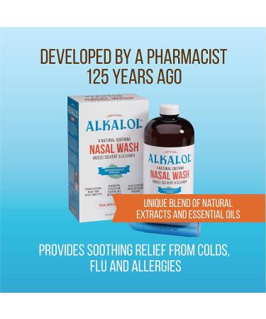 Alkalol Natural Nasal Wash with Menthol - 2 Piece Set | Soothing Relief | 1 Count - Buy Online on GoSupps.com