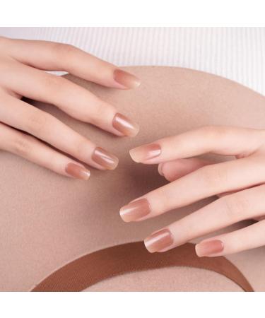 Danni & Toni Half hardened gel nail foils (Earthy ombre) Brown glitter color gradient shiny uv gel nail foil nail ticker nail design nail foil self-adhesive wraps 28 sticker Earthy ombre-de