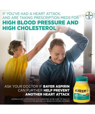 Bayer 81mg Enteric Coated Aspirin Tablets - #1 Doctor Recommended Pain Reliever - 32 Count x 5 Packs - Buy Online on GoSupps.com