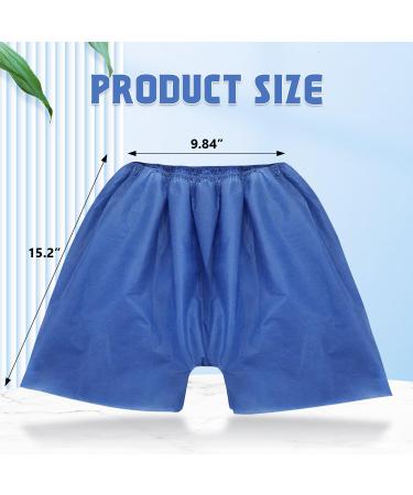 Disposable Examination Shorts - 50 Pack Non-Woven Elastic Unisex Large Patient Shorts for Medical Exams, Massages, and Tanning - Blue - Buy Online on GoSupps.com