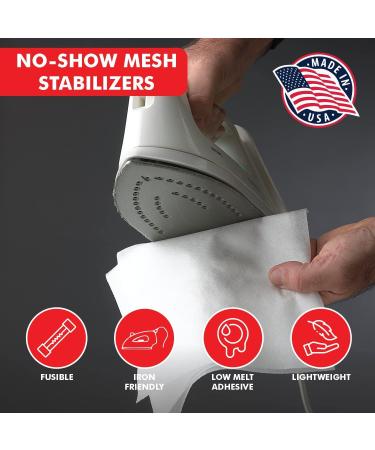 Superpunch Fusible Iron On No Show Mesh Embroidery Stabilizer - 1.5 Oz Lightweight 12x10 Yard Roll - Made in USA - Buy Online on GoSupps.com