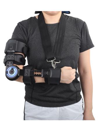 SFKLYU Hinged Elbow Brace Adjustable Post Elbow Brace with Sling Stabilizer Splint Arm Splint Supporting Recovery from Postoperative Arm Injury Right
