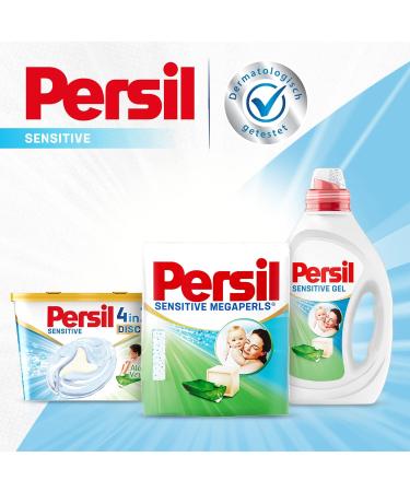 Persil Sensitive Megaperls 32 WL - Allergy-Friendly Detergent with Aloe Vera | Ecarf-Certified | Optimal Clean from 20 C to 95 C | 1.12 kg (2 Pack) - Buy Online on GoSupps.com