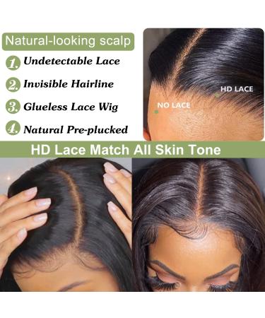 Alipeacock 10 Short Bob Human Hair Lace Front Wig - 150% Density Brazilian Virgin Straight Bob - Pre Plucked with Baby Hair for Black Women - Buy Online on GoSupps.com