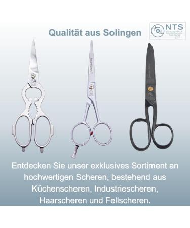 NTS-Solingen Industrial Cup Scissors | Curved Thread Cutter | Nickel-Plated C45 Steel | 14 cm (5.5 inch) | Made in Solingen | Precision Cutting Tools - Buy Online on GoSupps.com