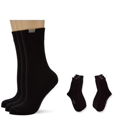 Only the 9-pack fits perfectly socks breathable cotton plain comfortable waistband without pressing seam ladies 35-38 black