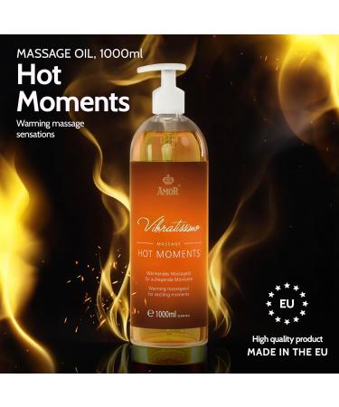 Vibratissimo Hot Moments Warming Soothing Massage Oil Erotic Love Oil 1000 ml Hot Moments 1 l (Pack of 1) - Buy Online on GoSupps.com