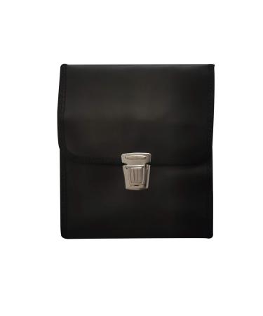 Foot care case - podiatry storage bag empty leather with button