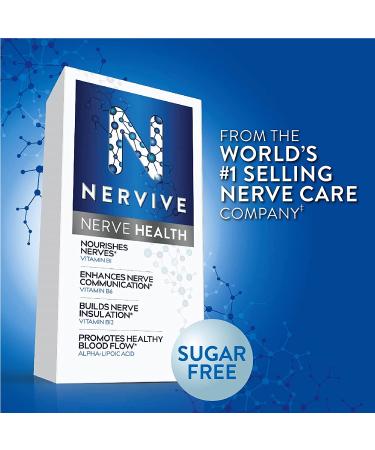 Nervive Nerve Support with Alpha Lipoic Acid & Vitamins B1, B6, B12 - Promotes Healthy Nerve Function in Fingers, Hands, Toes & Feet - 30 Day Supply - Buy Online on GoSupps.com