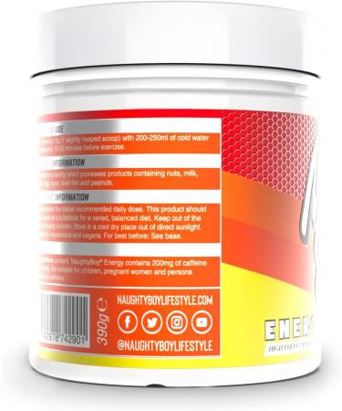 Naughty Boy High Energy Pre Workout Powder with Beta Alanine Citrulline & Caffeine Supplements for Men & Women Clinically Dosed Energy Drink- 390g/30 Servings (Rocket Ice Lolly) - Buy Online on GoSupps.com