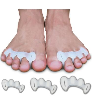 FTP Health Toe Separators - Toe Spacers - Foot Alignment - Strengthening and Balance  Correct Our Toes - For Hammertoes, Bunions, Plantar Fasciitis, Hallux Valgus  Size Medium (1 pair)