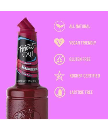 Finest Call Raspberry Puree 1L - Premium Fruit Puree for Cocktails, Cooking & Baking - Buy Online on GoSupps.com