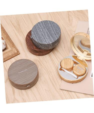 Buifulsic Contact Lens Container Organizer - Travel Case for Lenses - Bamboo Khaki Design 7.5x7.5cm - Buy Online on GoSupps.com