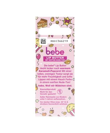 Buy bebe Lip Butter Warm Caramel Popcorn Hydrating 21g Lip Balm for Soft Lips | International Shipping Available - Buy Online on GoSupps.com