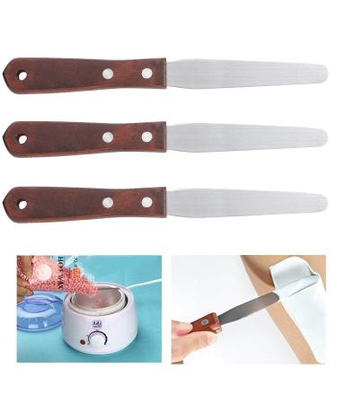 Huaosn 3 Partial Wax Spatula - Stainless Steel Hair Removal Tool for Body - Depilatory Applicator - Buy Online on GoSupps.com