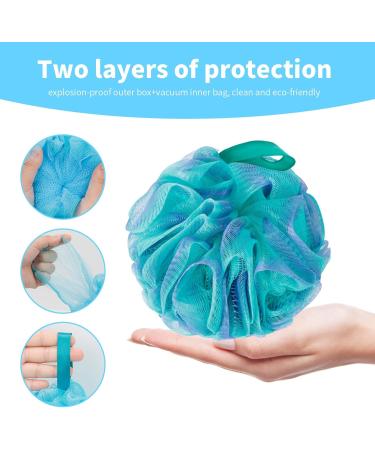 Buy SAMEAT Loofah Sponge Soft Mesh Shower Puff - 3 Pack Exfoliator Pouf for Men & Women | Bath Accessories | International Shipping - Buy Online on GoSupps.com