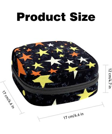 Buy Women's Bonds Storage Pocket Stillpad Holder - Yellow White Orange Star Pattern Night Portable Period Kit | Feminine Product Bag for Girls - Buy Online on GoSupps.com
