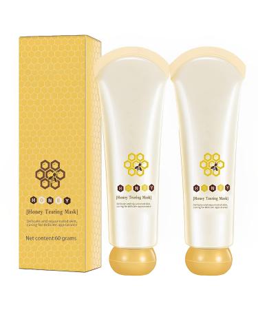 TRIMAKESHOP Honey Tearing Mask  NEW Peel off Face Mask for Face Oil Control Blackhead Remover Off Dead Skin Clean Pores Shrink  For All Skin Types Women (2PCS)