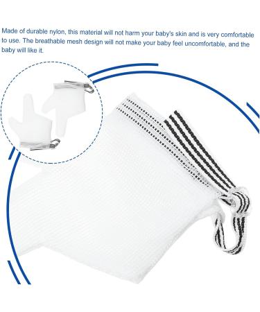 Toyvian Baby Mittens 1 Pair | Infant Anti-Eating Softer Gloves | Finger Thumb Kids Hand Kit Corrector | Breathable Stop Sucking Gloves for Kids | White 12x7cm - Buy Online on GoSupps.com