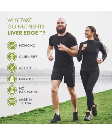 Go Nutrients Liver Edge - Advanced Liver Cleanse Supplement with Milk Thistle, Dandelion, Turmeric, and More - 60ml - Buy Online on GoSupps.com