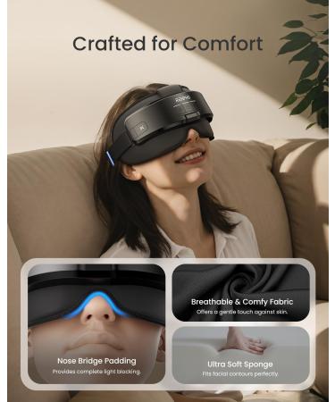 RENPHO Eyeris Masc Head & Eye Massager Migraine Relief Headache Massager for Forehead FSA Eligible HSA Heated Mask Massager Scalp Stress Relax - BLACK - Buy Online on GoSupps.com