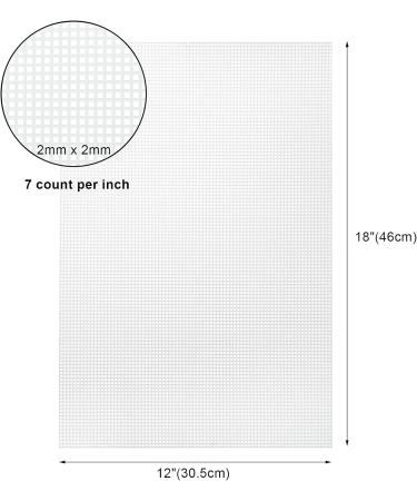 Tosnail 7 Count Clear Plastic Mesh Canvas Sheets - Pack of 8 for Embroidery Crafting | 18 x 12 - Buy Online on GoSupps.com