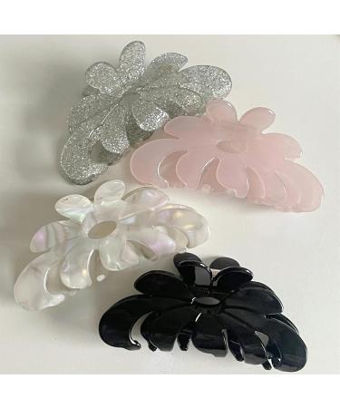 Hair clips Claw Clips 1 Pc Hair Claw Flower Hair Clips Large Claw Clips Fashion Hair Accessories For Women-C(A) - Buy Online on GoSupps.com