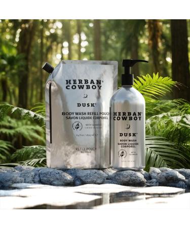 Herban Cowboy Body Wash | Vegan Plant-Powered Rich Cologne Scent - 64oz Refill Pouch for International Shipping - Buy Online on GoSupps.com