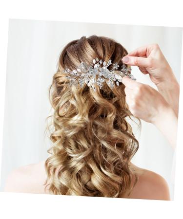 PLAFOPE Rhinestone Tuck Comb Bridesmaid Hair Comb Flower Side Comb Rhinestone Pearl Combs Rhinestone Leaf Hairpin Flower Girl Hair Accessory Leaf Bridal Headpieces Side Combs Rhinestones - Buy Online on GoSupps.com