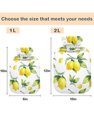 NAANLE Watercolor Heat Bottle with Cover - 2L Transparent Hot Water Bottle for Pain Relief & Warm Therapy | Large Bed & Hand Feet Warmer - Buy Online on GoSupps.com