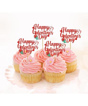 Happy Galent Cupcake Topper Grocery & Gourmet Food Pantry Staples Cooking & Baking Frosting Icing & Decorations Cupcake Toppers - Buy Online on GoSupps.com