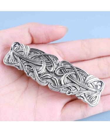 Yheakne Vintage Geometric Silver Hair Clip Barrette for Women and Girls - Buy Online on GoSupps.com
