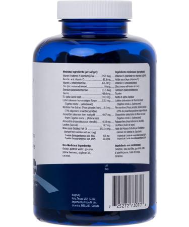 Nugevity OS2 The Ocular Support Solution Eye Health Supplement - Includes Lutein Zeaxanthin Antioxidants and Omega-3 Fish Oil - 270 softgels 270 count (Pack of 1) - Buy Online on GoSupps.com