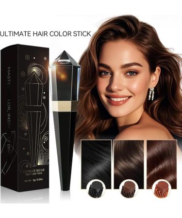  Beliky Girl Ultimate hair color stick hair touch-up stick instant gray hair concealer stick built-in comb for even blending cream corrector fast temporary coverage #DARK BROWN - Buy Online on GoSupps.com