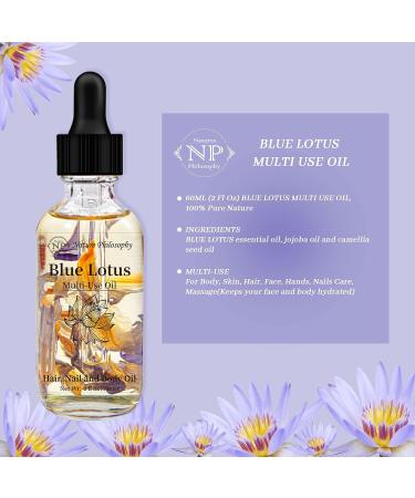 NP Blue Lotus Multi-Use Oil - Organic Essential Oil for Face, Body, and Hair - 2 Fl Oz - Buy Online on GoSupps.com