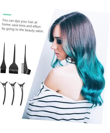 Ipetboom 1 Set Hair Coloring Tools Hair Dye Mixing Bowl Hair Coloring Comb Hair Dye Comb Hair Dye Brush Barber Cape Hair Coloring Bowl Hair Dye Cape Hair Dye Tools Shawl Plastic Baking Oil 20.5x6cm Black - Buy Online on GoSupps.com