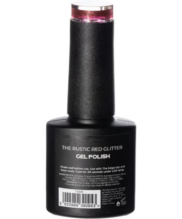 THE EDGE Gel Nail Polish 8ml - The Rustic Red Glitter - UV/LED Manicure/Pedicure for Salon & Home Use Highly Pigmented/Long Lasting/2-Coat Coverage - Buy Online on GoSupps.com