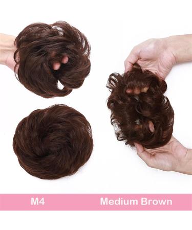 Messy Bun Hair Piece for Women Fake Wave Curly Hair Bun Extensions Messy Curly Ponytail Hairpiece Synthetic Elastic Hair Band Scrunchy Hair Bun Ponytail Extensions for Women Fake Hair Accessories f M4 - Buy Online on GoSupps.com