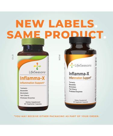 LifeSeasons Inflamma-X â€“ Inflammation Support, 60 Vegetarian Capsules | Natural Relief - Buy Online on GoSupps.com