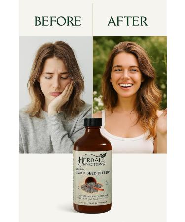Organic Black Seed Bitters with Maca and Honey - Infused with 20+ Herbs and Roots - Vegan and Gluten-Free 16 Ounces - Buy Online on GoSupps.com