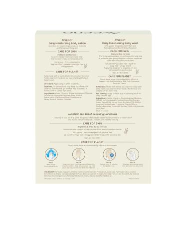 Aveeno Daily Moisture Gift Set - Nourishing Skincare for Dry Skin | Body Lotion Body Wash & Hand Mask | Prebiotic Oat Paraben-Free - Buy Online on GoSupps.com