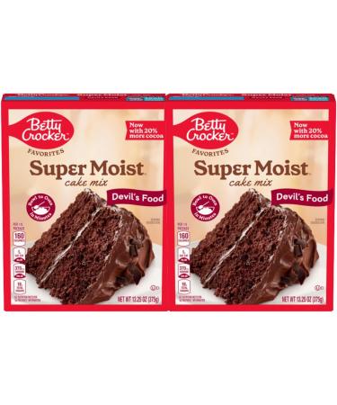 Betty Crocker Favorites Super Moist Devil's Food Cake Mix 376g | Rich and Chocolatey Luxury Cake Mix | Now with 20% More Cocoa | Pack of 2 - Buy Online on GoSupps.com