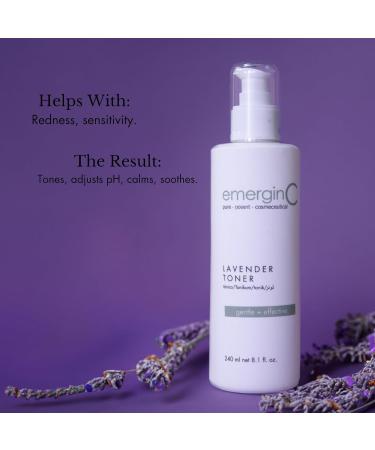 emerginC Soothing Lavender Toner - Gentle Chamomile & Magnolia Formula for Sensitive Skin | Reduce Redness (240 ml - Buy Online on GoSupps.com