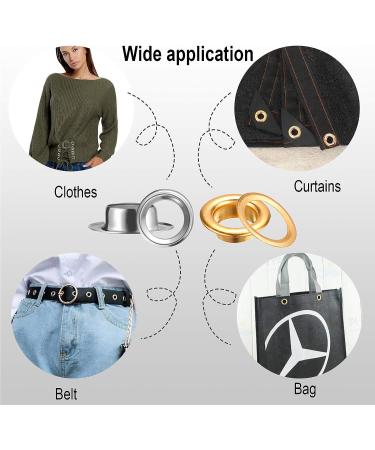 EuTengHao 100 Sets Metal Grommet Tool Kit 1/2 Inch for DIY Crafts - Silver & Gold - Buy Online on GoSupps.com
