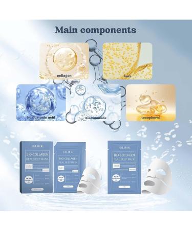 Wellnature Collagen Mask Set - Bio-Collagen Anti-Wrinkle & Hydrating Hydrogel Masks (4pcs) for Deep Skincare & Lifting | International Shipping Available - Buy Online on GoSupps.com