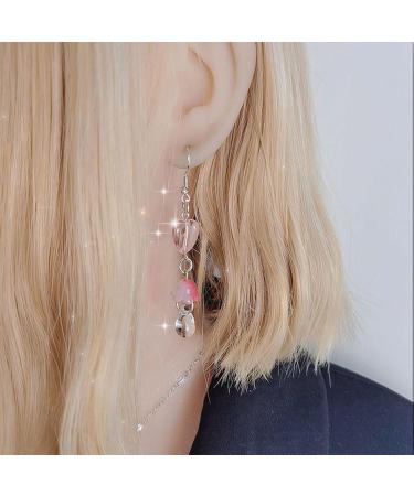 Shop Feylie Dangle Earrings - Clear Glaze Flower Heart Water Drops Jewelry for Women & Girls - Buy Online on GoSupps.com