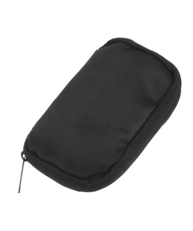 Healifty 2pcs Blood Meter Storage Bag Zipper Storage Bags Portable Meter Case Carrying Bag Black 13x8.5cm